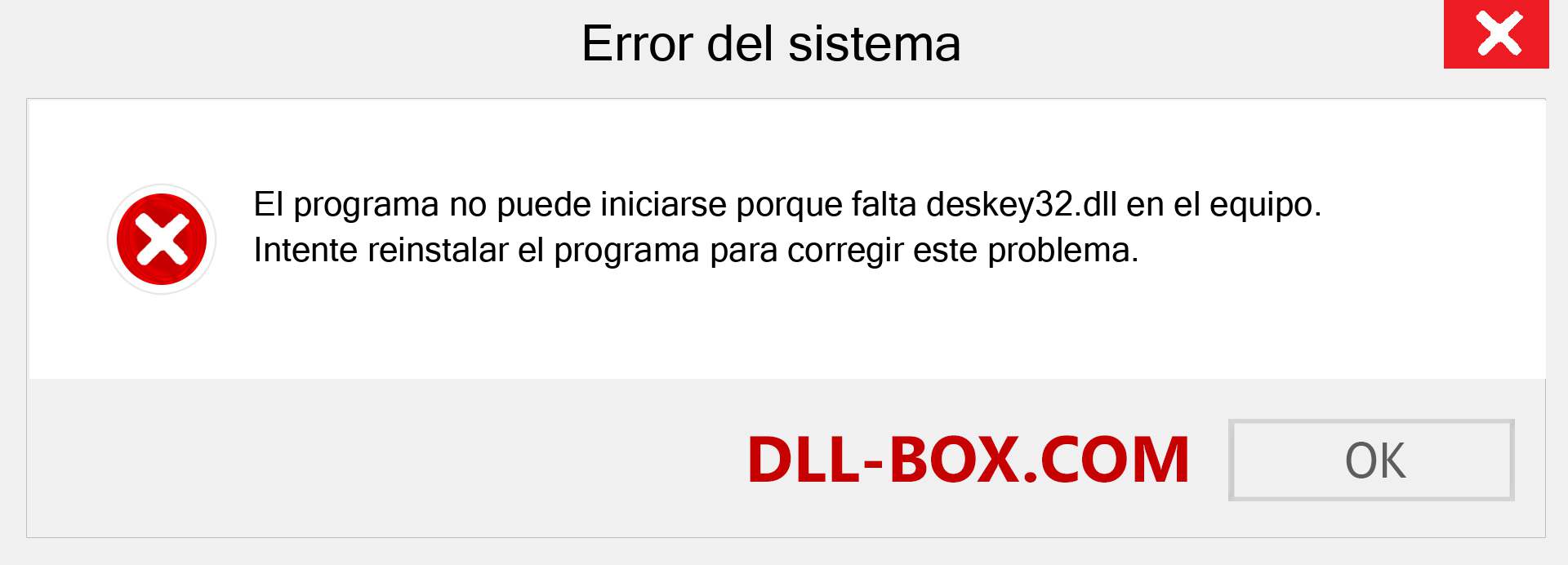 ¿Falta el archivo deskey32.dll ?. Descargar para Windows 7, 8, 10 - Corregir deskey32 dll Missing Error en Windows, fotos, imágenes